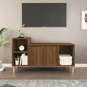 Novato Wooden TV Stand With 2 Doors In Brown Oak