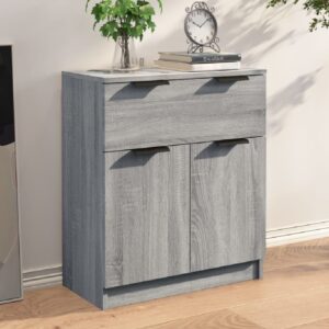 Aylesbury Wooden Sideboard With 2 Doors 1 Drawer In Grey Sonoma