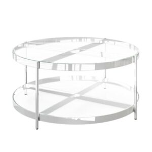 Ongar Clear Glass Coffee Table With Chrome Frame