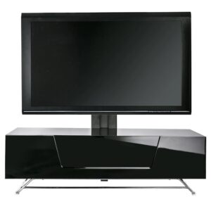 Chroma Large High Gloss TV Stand With Bracket In Black