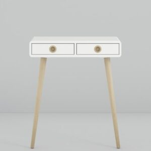 Strafford Wooden Console Table With 2 Drawers In Off White