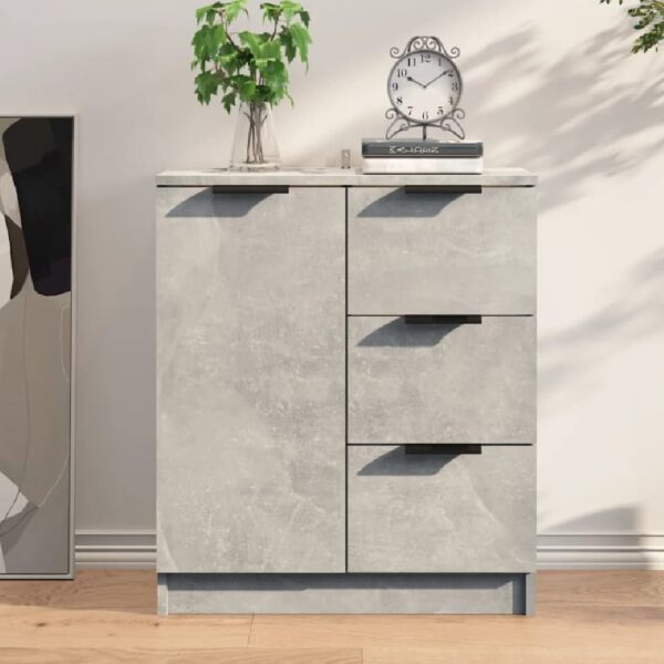 Anaheim Wooden Sideboard With 1 Door 3 Drawers In Concrete Grey