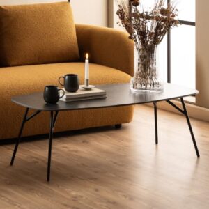 Caguas Ceramic Rectangular Coffee Table in Black