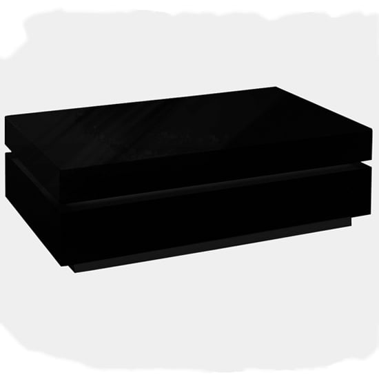 Daryl High Gloss Coffee Table Rectangular In Black