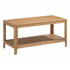 Derry Wooden Coffee Table With Undershelf In Oak