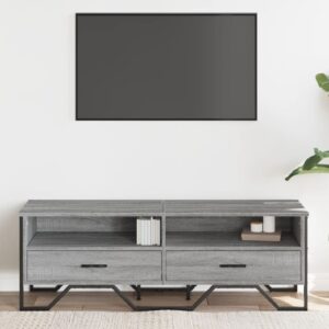 Fallon Wooden TV Stand With 2 Drawers In Grey Sonoma