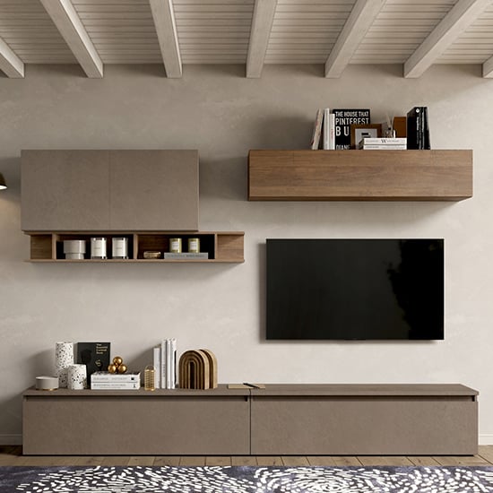 Kalista Wooden Entertainment Unit In Bronze And Mercure