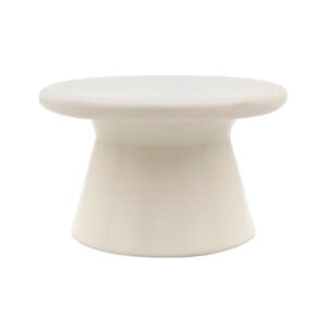 Palikir High Gloss Coffee Table Round In Cream