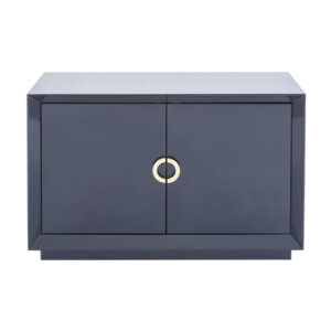 Quin High Gloss Sideboard With 2 Doors In Blue